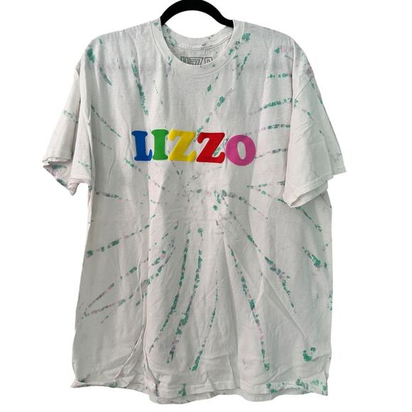 Lizzo XL "U R Special" Tour Tee Graphic Tie Dye Short Sleeve Rainbow Band Shirt - Picture 2 of 6